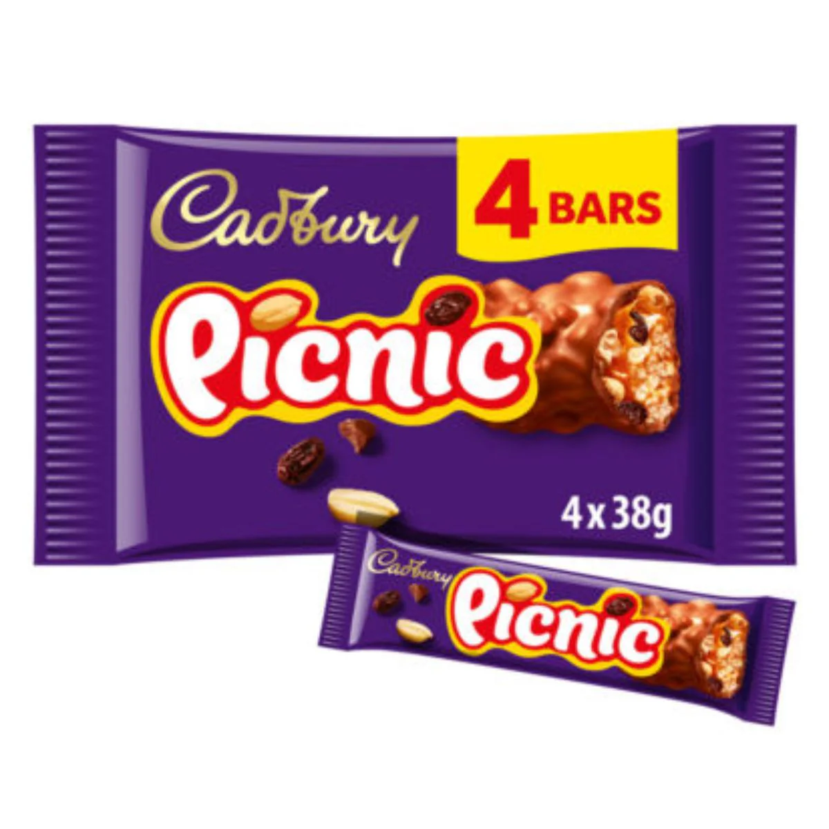 Cadbury - Picnic Chocolate Bar - 4 x 38g