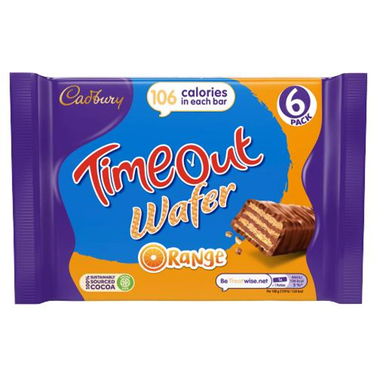 Cadbury - Timeout Wafer Orange - 6x20.2g