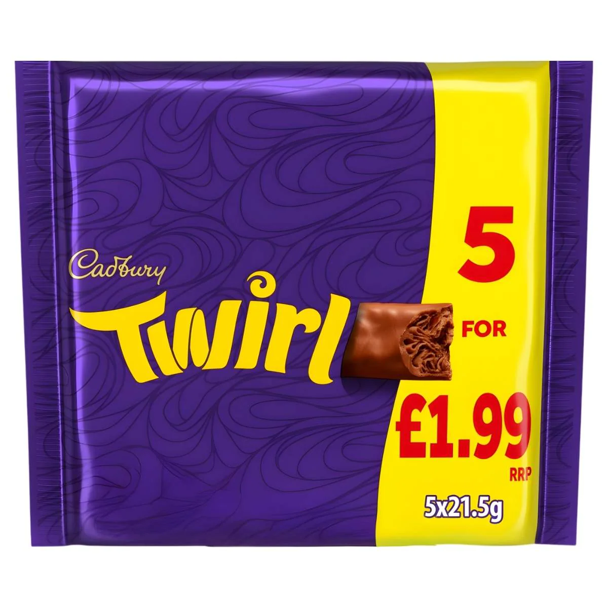 Cadbury - Twirl Chocolate Bar - 5 x 21.5g