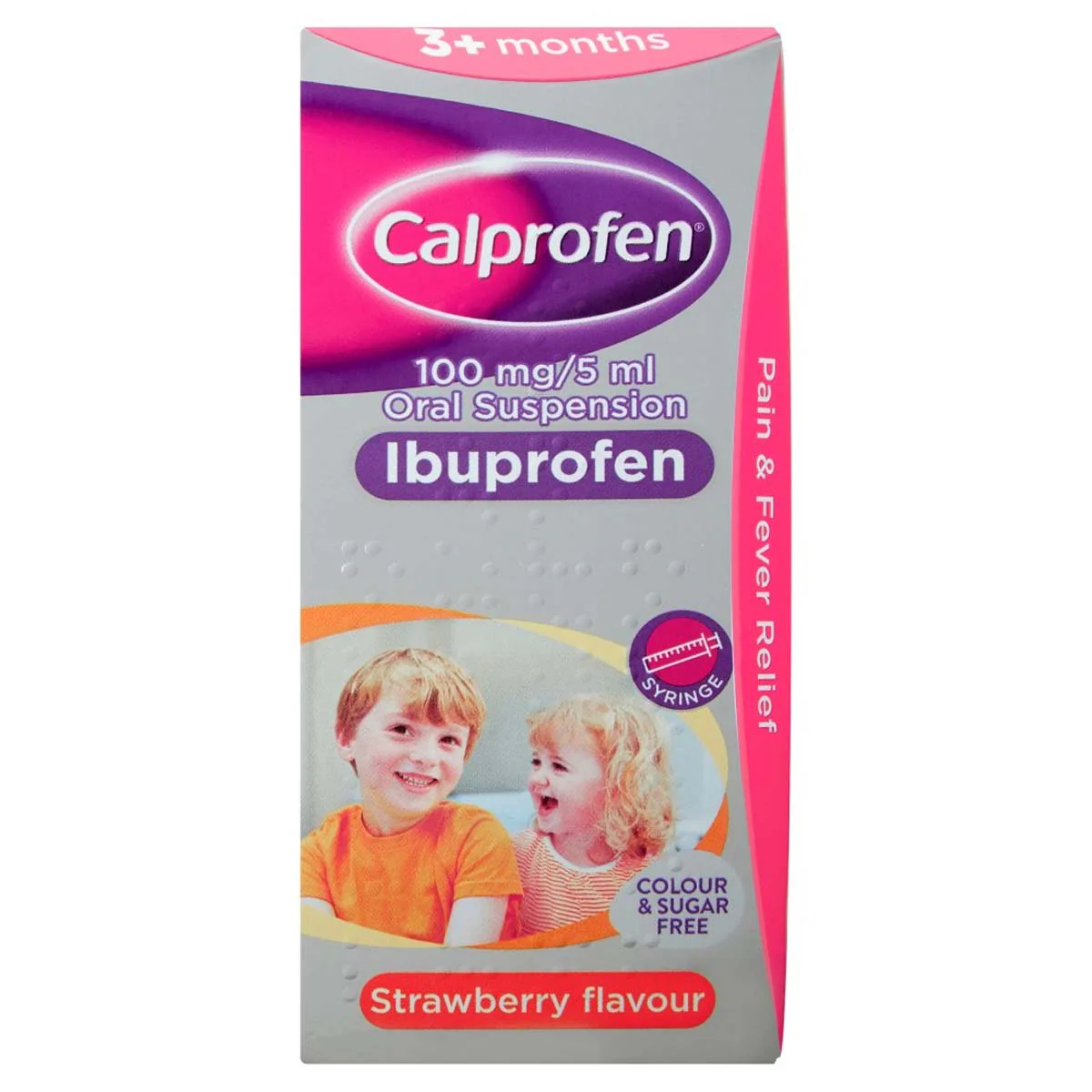 Calprofen - Oral Suspension Ibuprofen Strawberry Flavour 3+ Months - 100ml