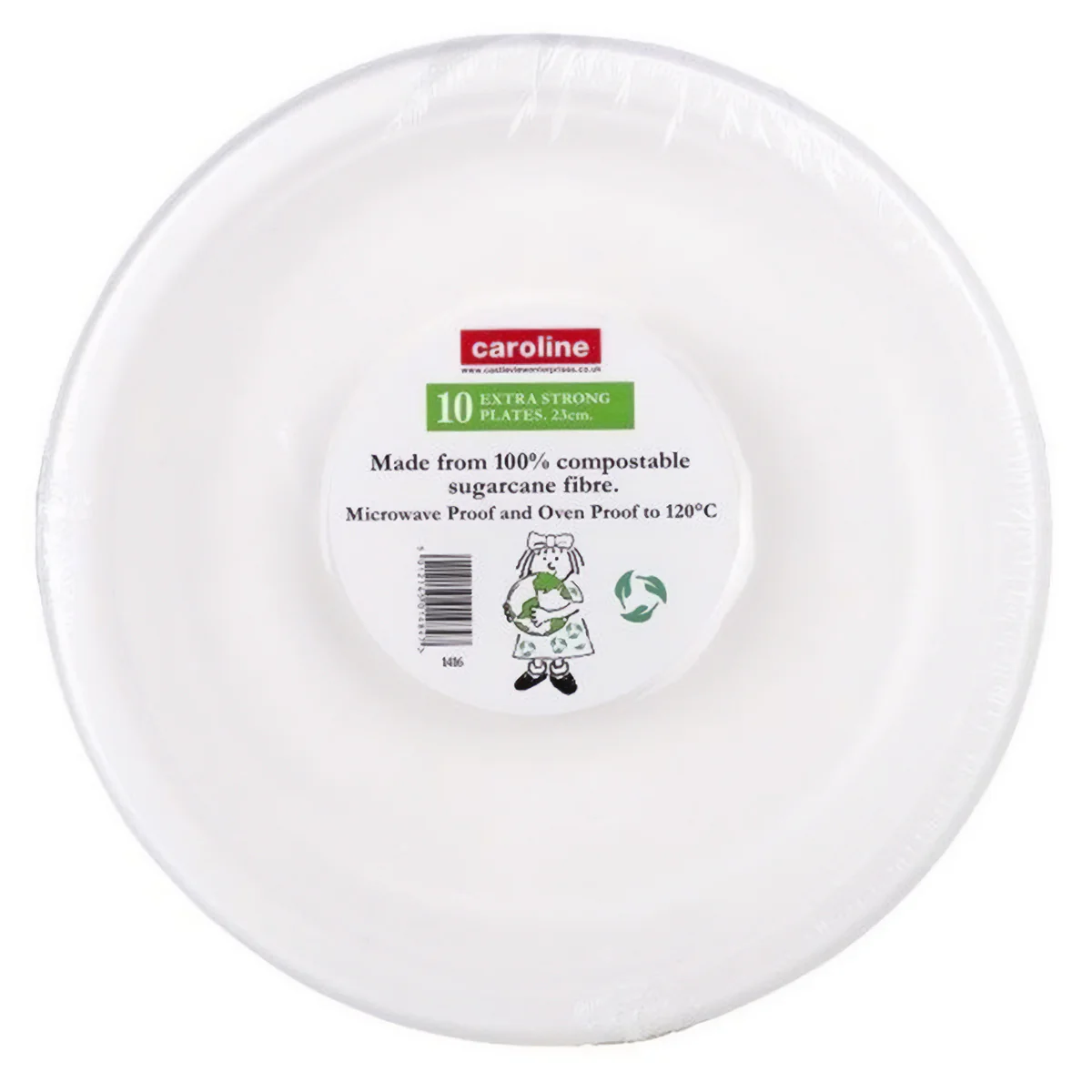 Caroline - Extra Strong Plates 23cm - 10 Pack