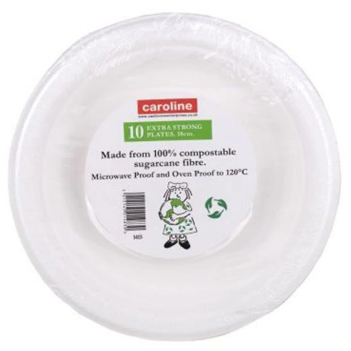 Caroline - Extra Strong Plates 18cm - 10 Pack