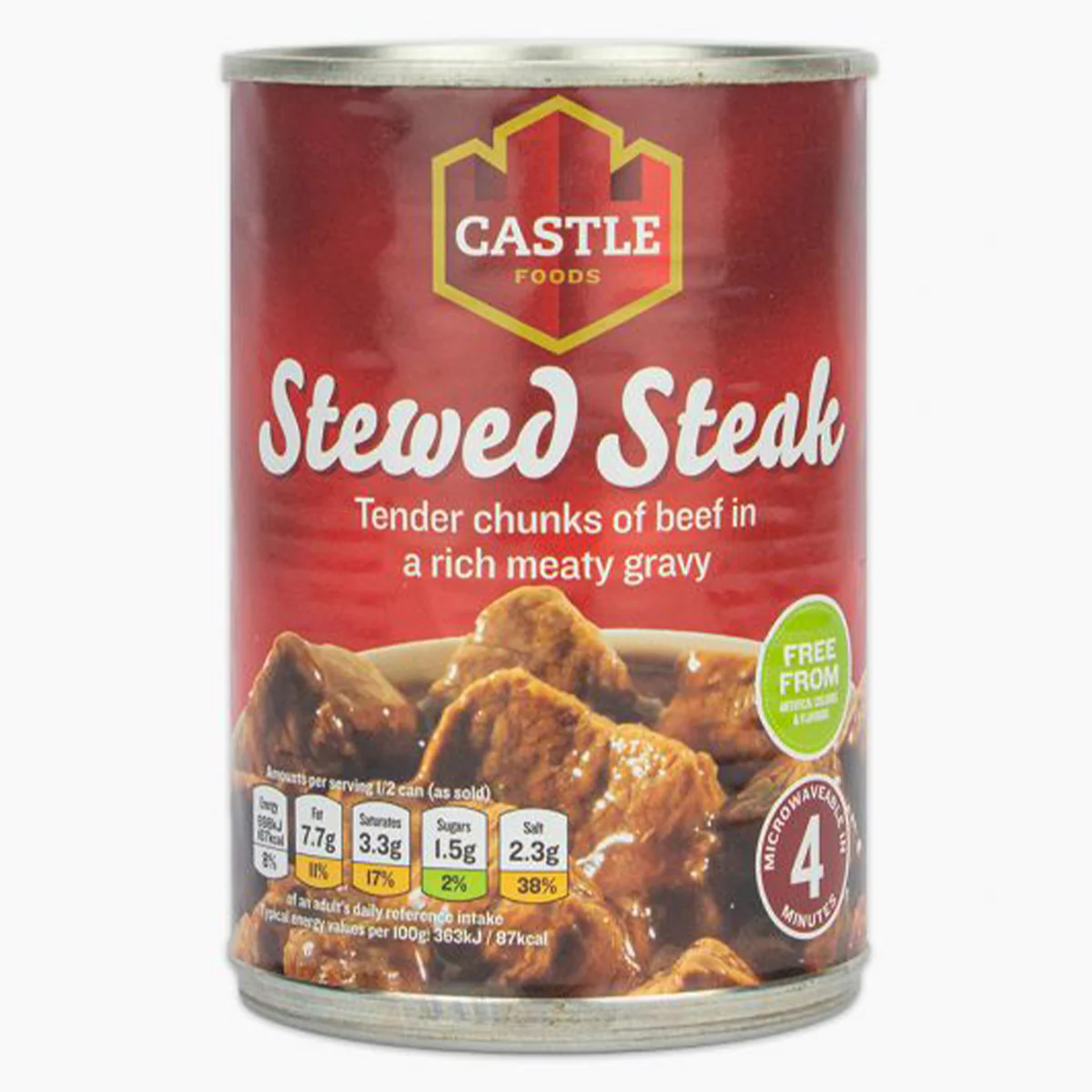 Castle - Stewed Steak Tender Chunks of Beef in a Rich Meaty Gravy - 385g