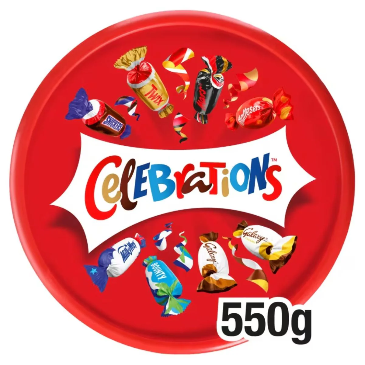 Celebrations - Milk Chocolate & Biscuit Bars Sharing Tub - 550g