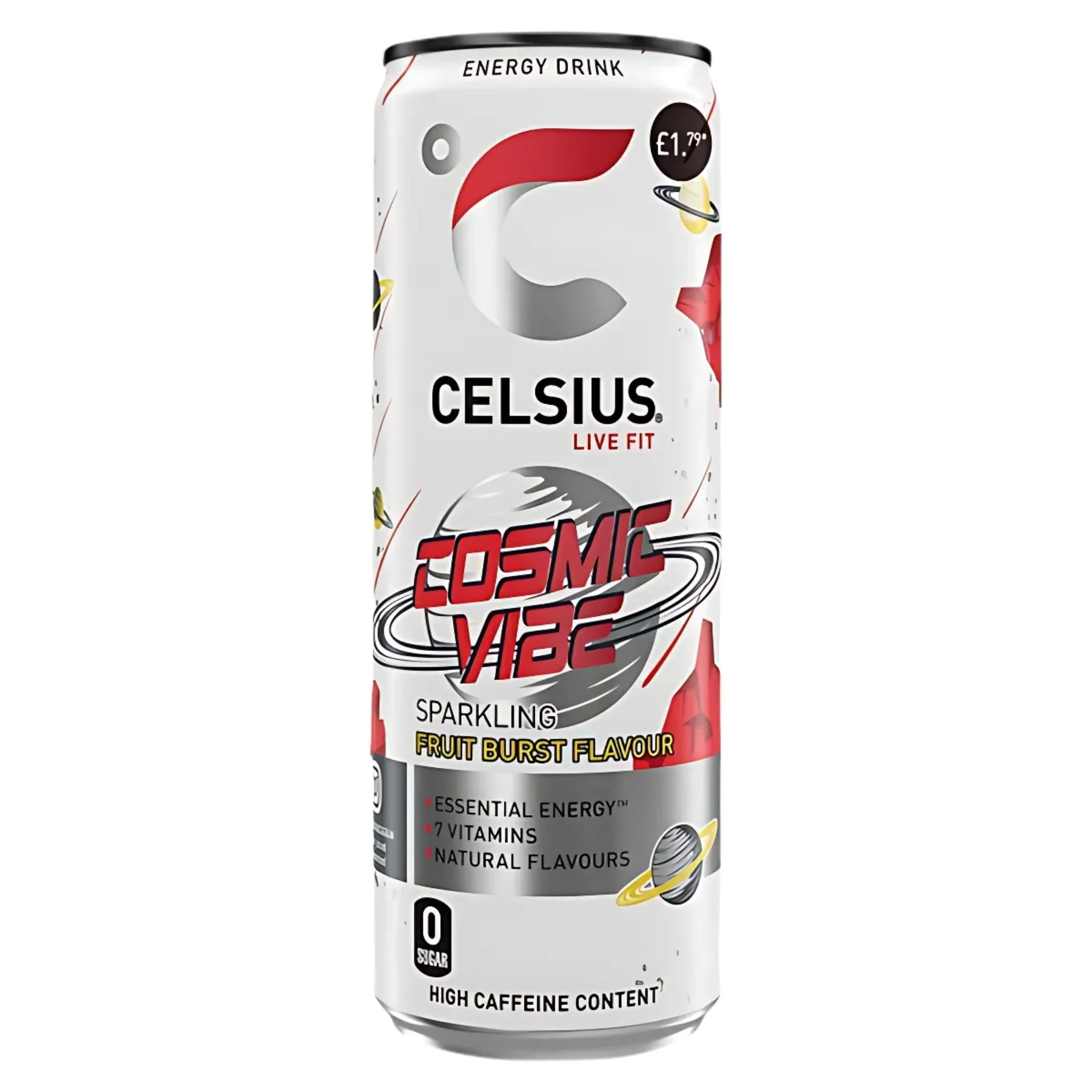 Celsius - Cosmic Vibe Sparkling Fruit Burst Flavour - 355ml