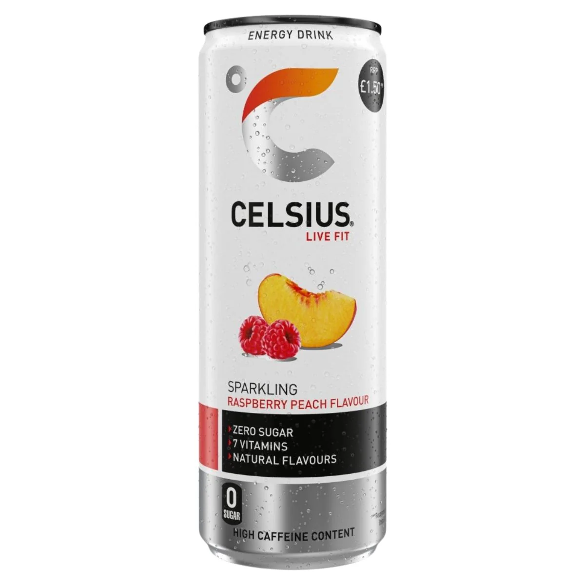 Celsius - Sparkling Raspberry Peach Flavour Energy Drink - 355ml