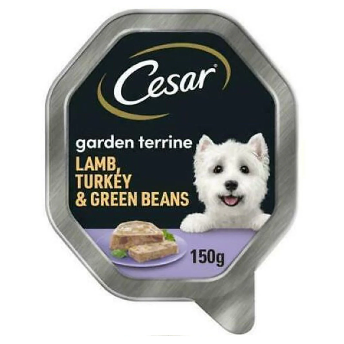 Cesar - Garden Terrine Dog Food Tray Lamb, Turkey & Green Beans in Loaf - 150g