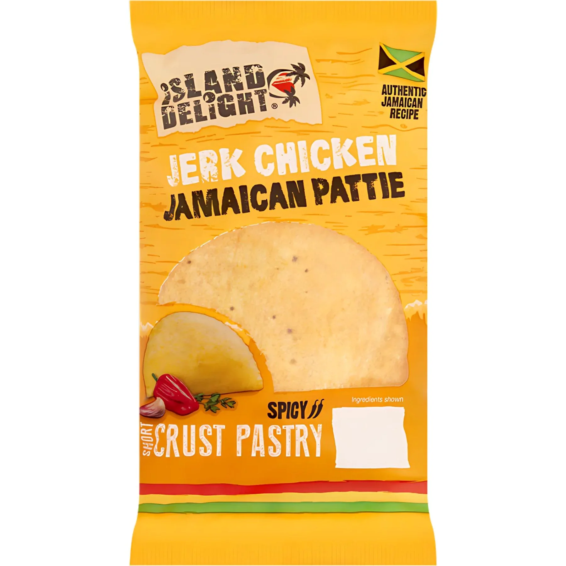 Island Delight - Chicken Jamaican Pattie Short Crust Pastry - 140g