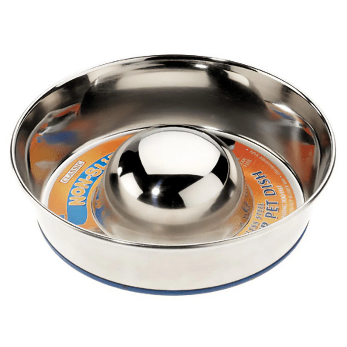 Classic - Premium Stainless Steel Non-Slip Slow Feeder Dog Bowl - 880ml