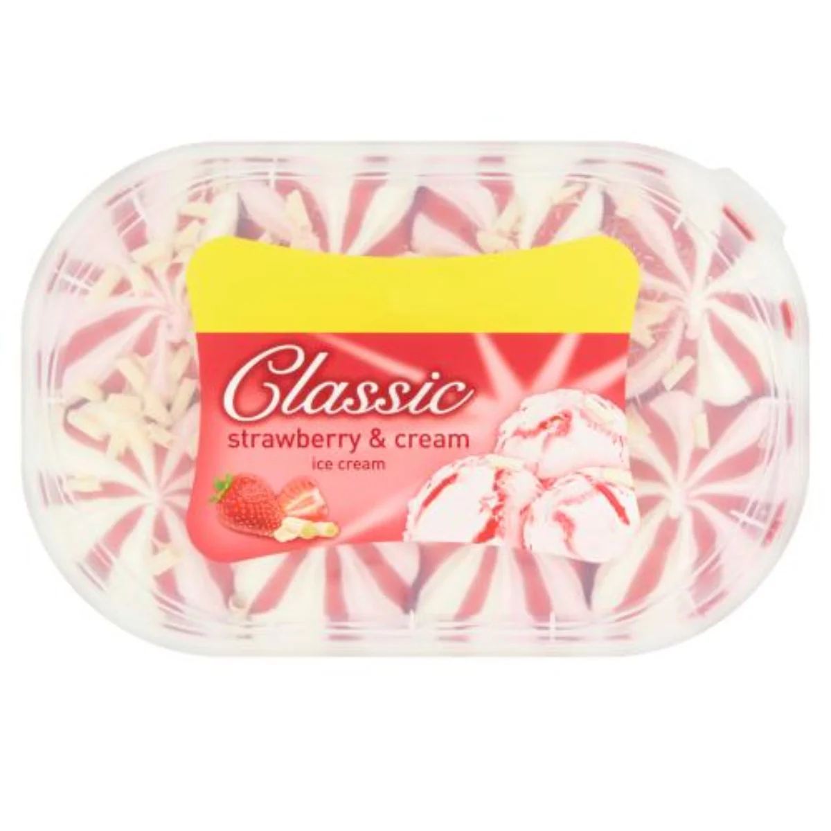 Classic - Strawberry & Cream Ice Cream Tub - 900ml