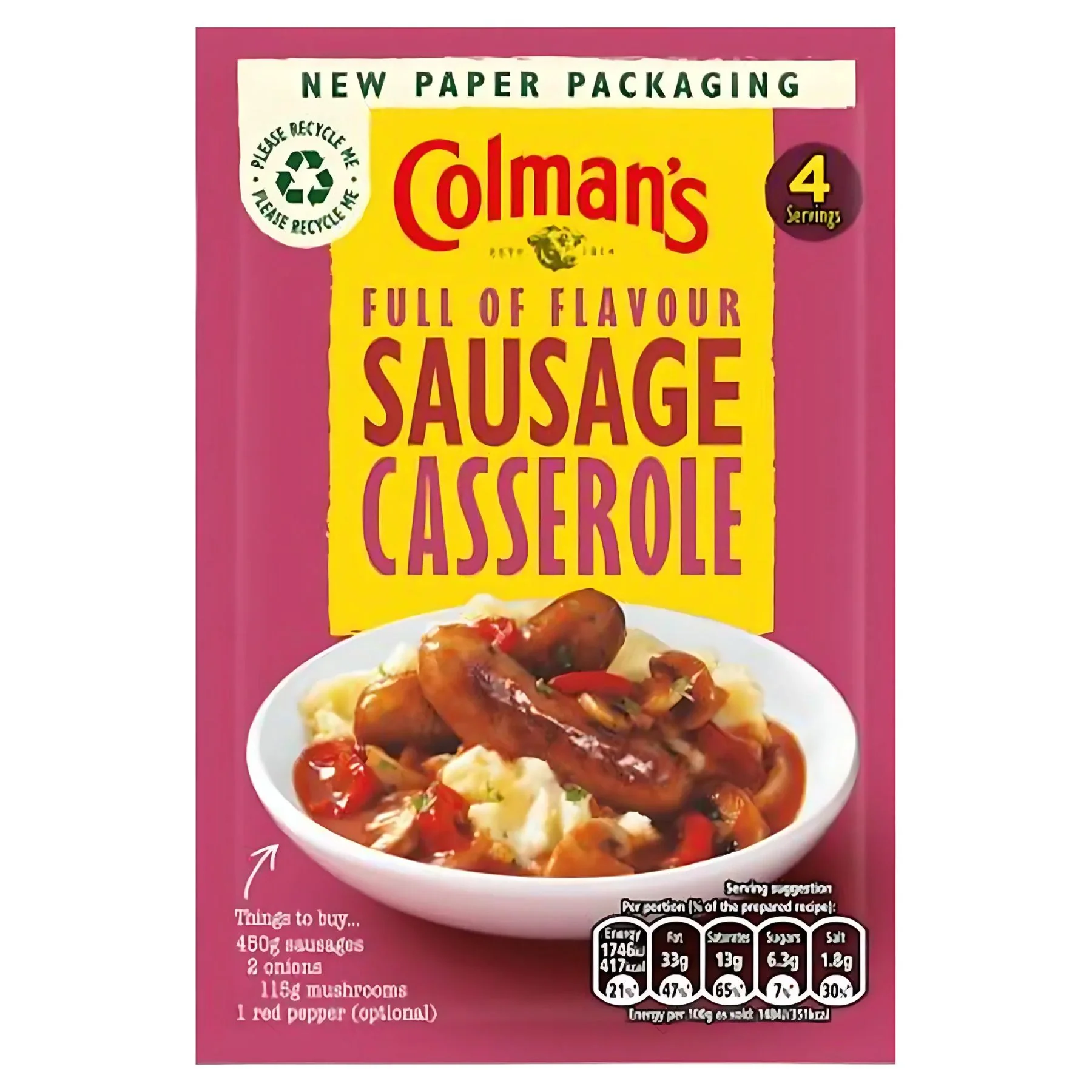 Colman's - Sausage Casserole Recipe Mix - 39g