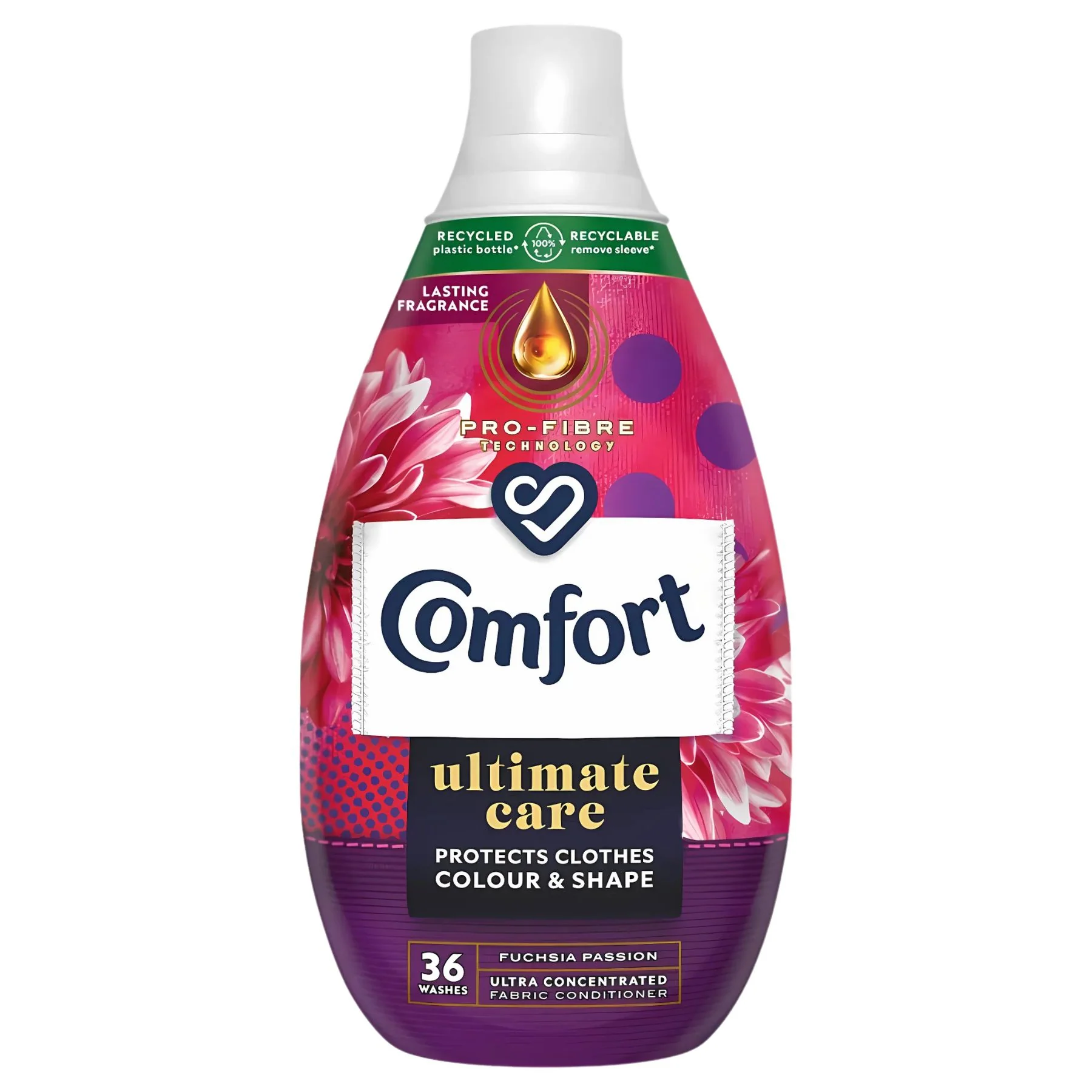 Comfort - Ultra-Concentrated Fabric Conditioner Ultimate Care Fuchsia Passion 36 Wash - 540 ml