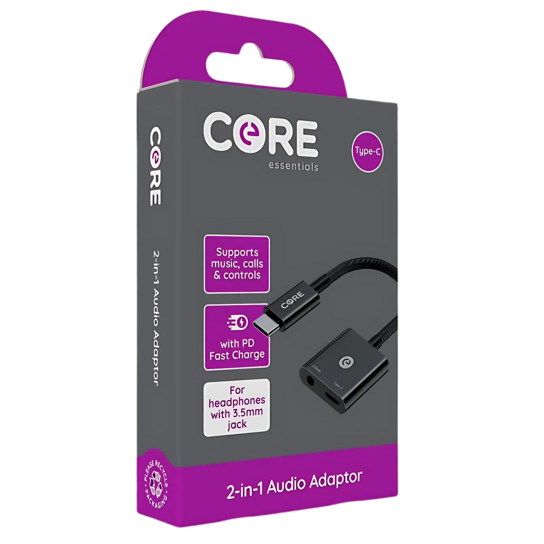 Core - 2 in 1 Audio Adaptor - 1pcs