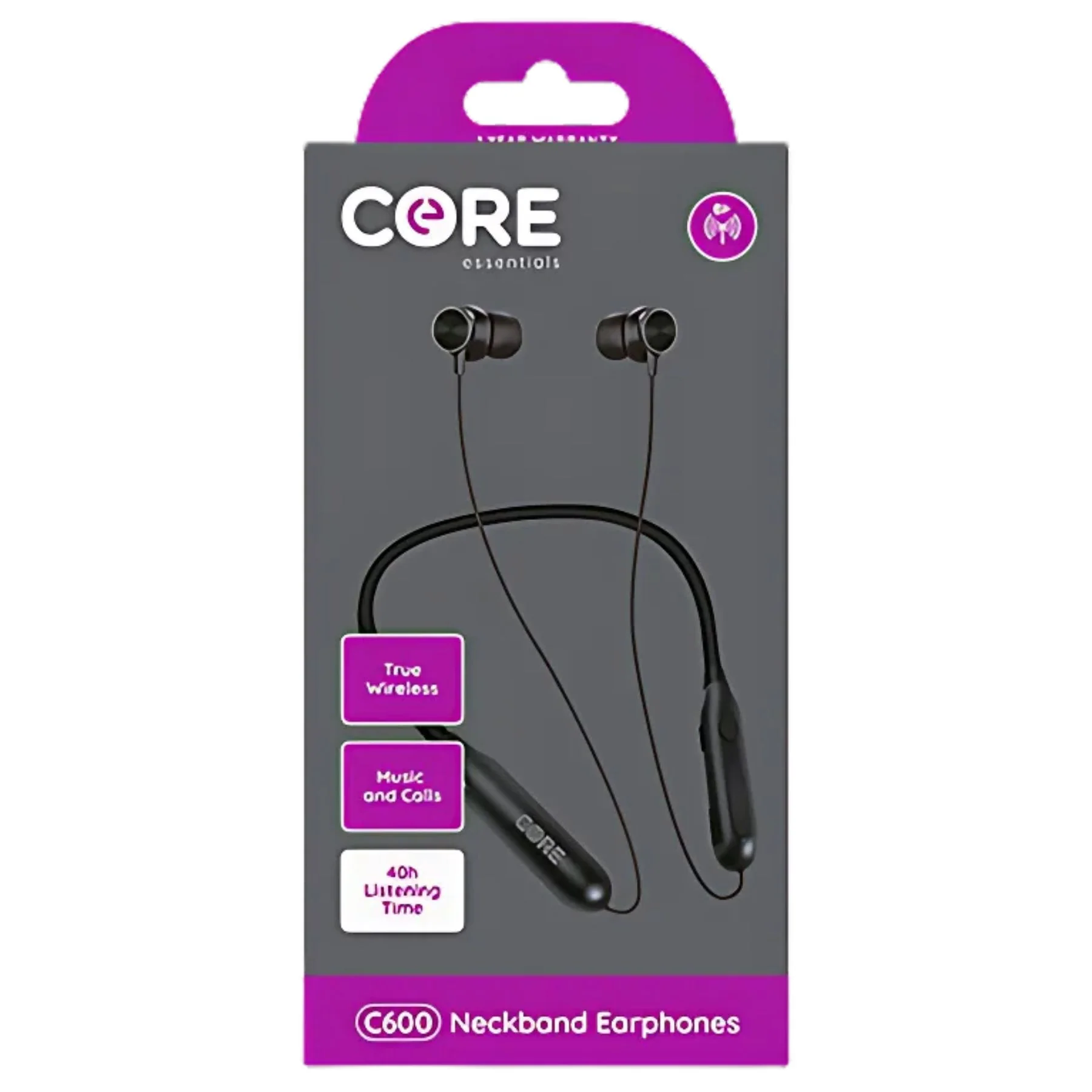 Core - C600 Wireless Neckband Earphones
