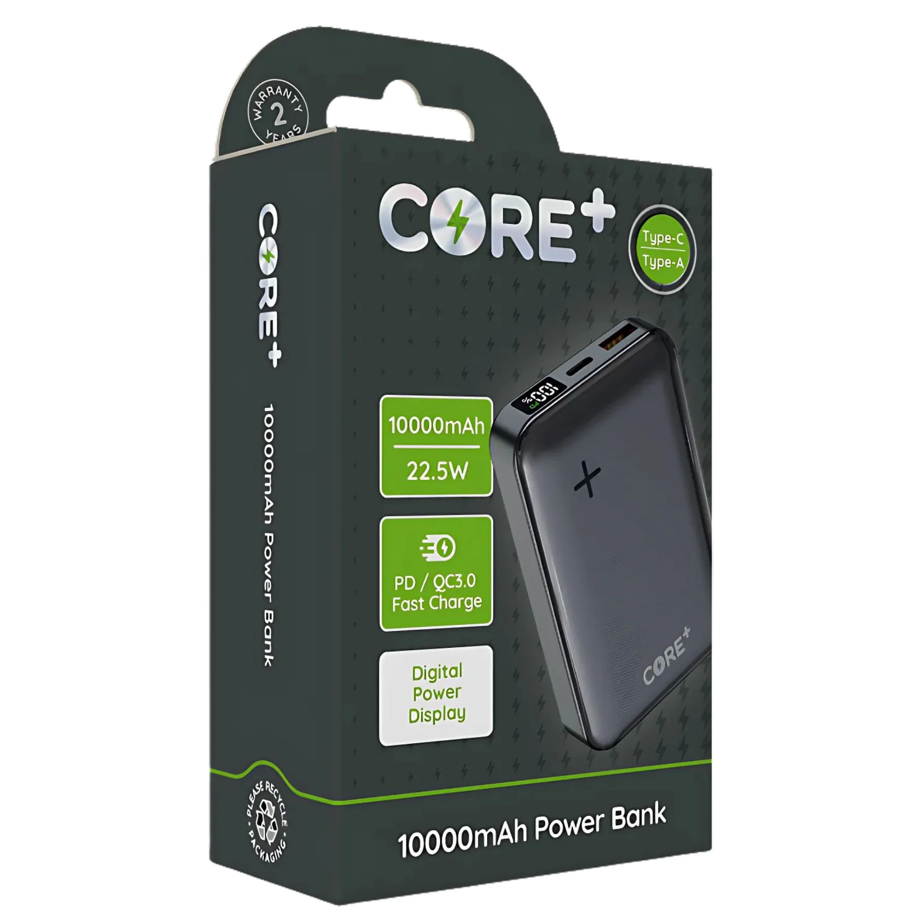 Core+ PD Power Bank - 10000mAh