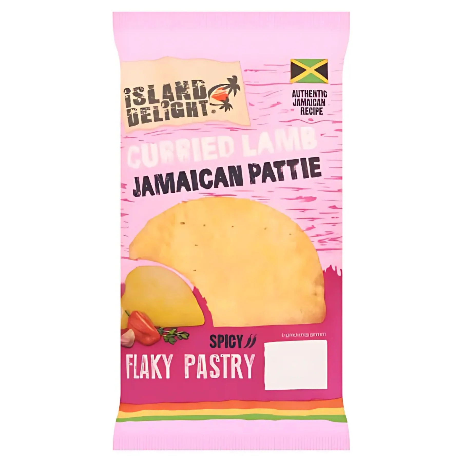 Island Delight - Curried Lamb Jamaican Pattie Flaky Pastry - 140g