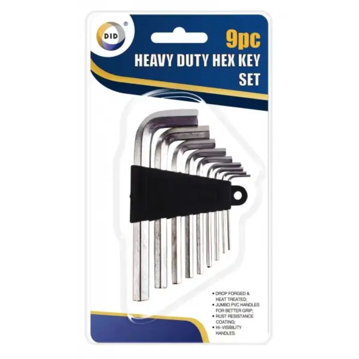 DID - Heavy Duty Hex Key Set - 9pcs