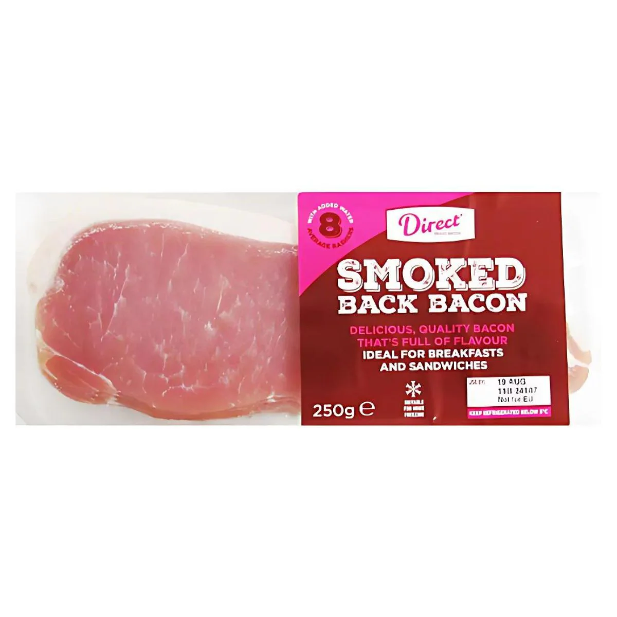 Direct - Smoked Back Bacon - 250g