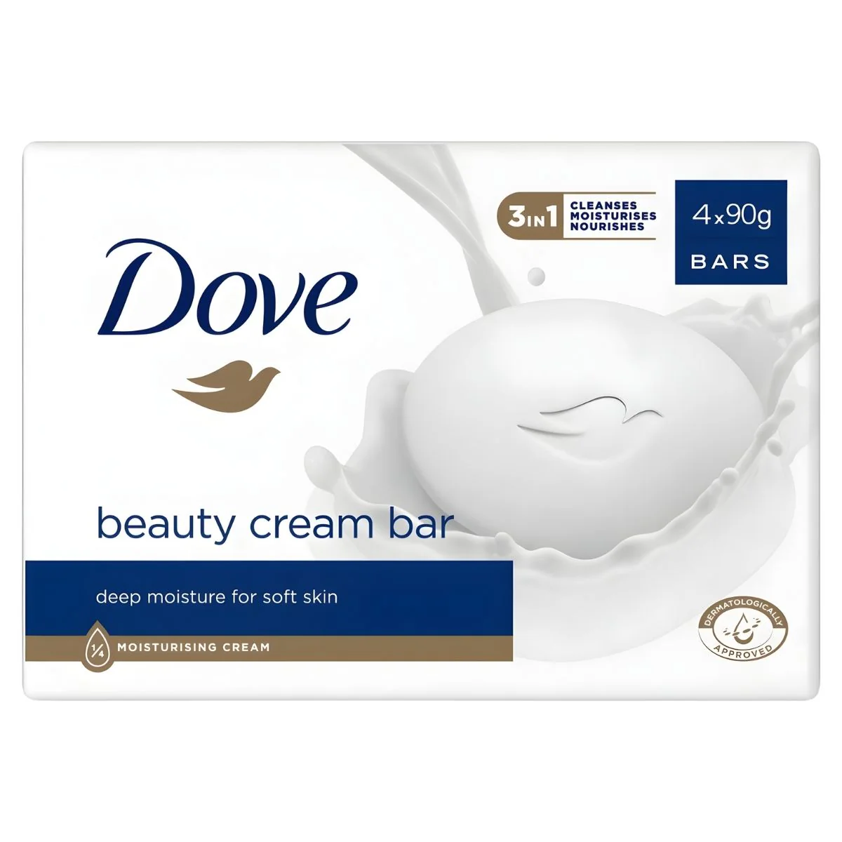 Dove - Beauty Cream Soap Bar - 4 x 90g