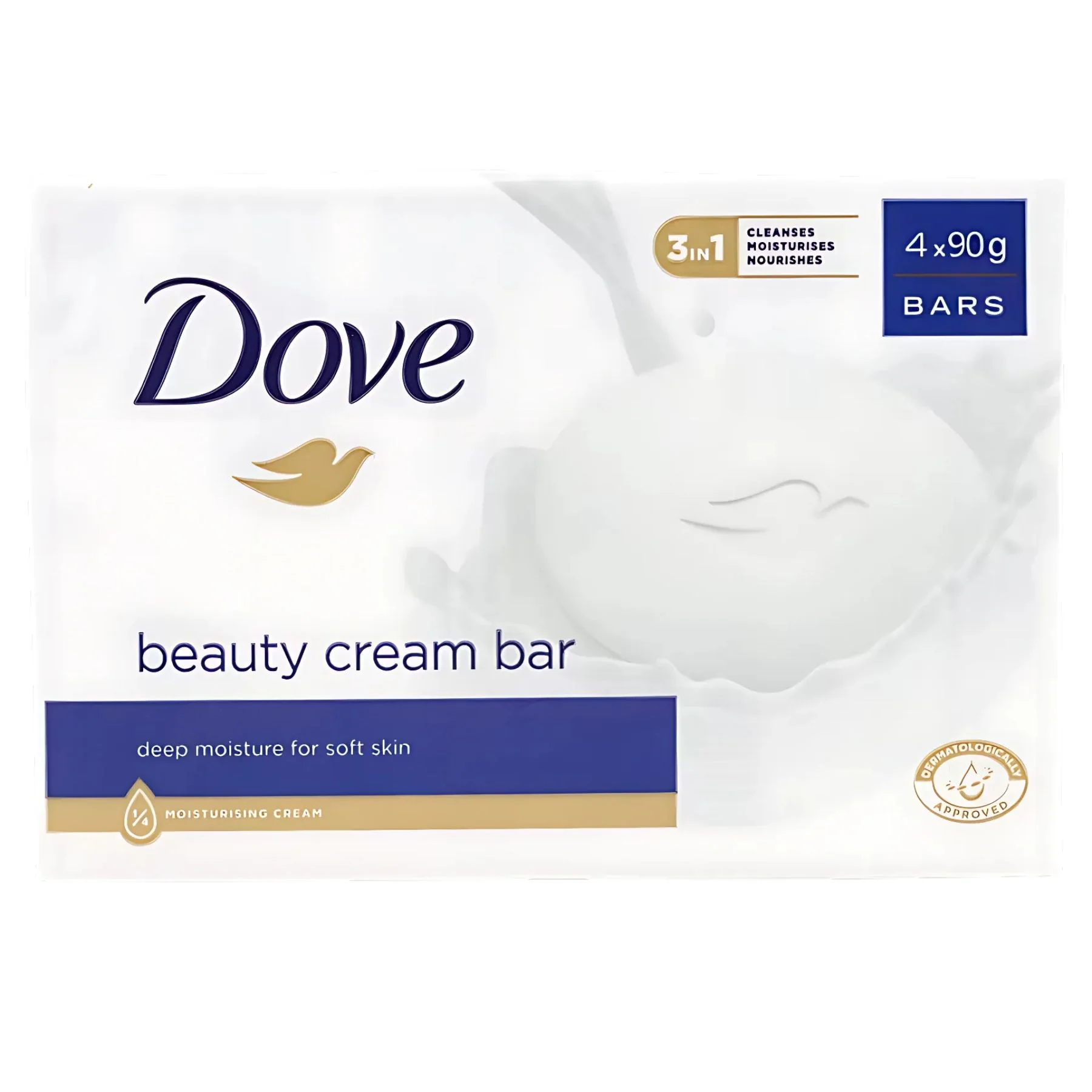 Dove - Beauty Cream Soap Bar - 4x90g