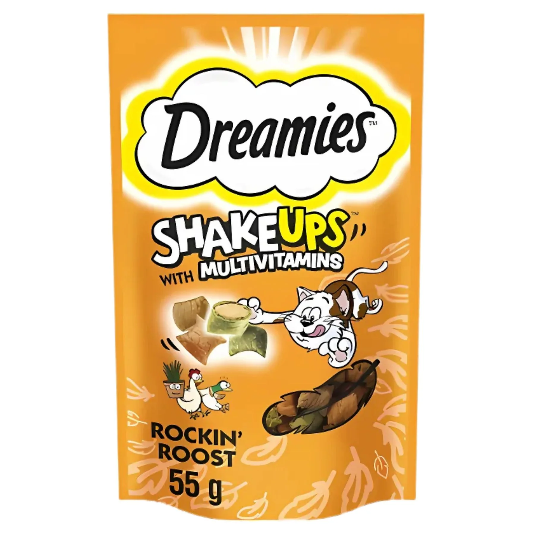 Dreamies - Shakeups with Multivitamins Rockin Roost Cat Treats - 55g