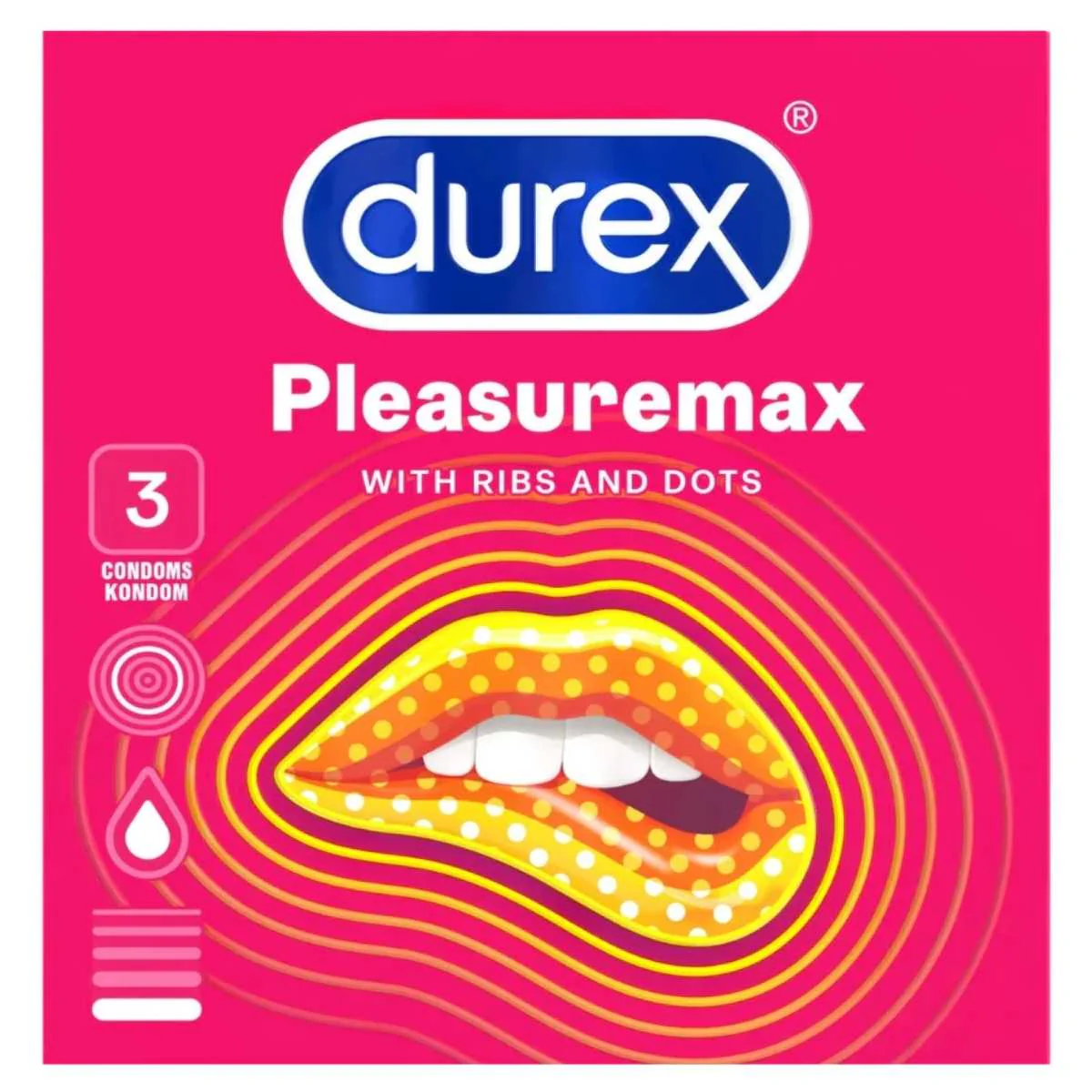 Durex - Pleasuremax Condoms With Dots And Ribs - 3 Pack