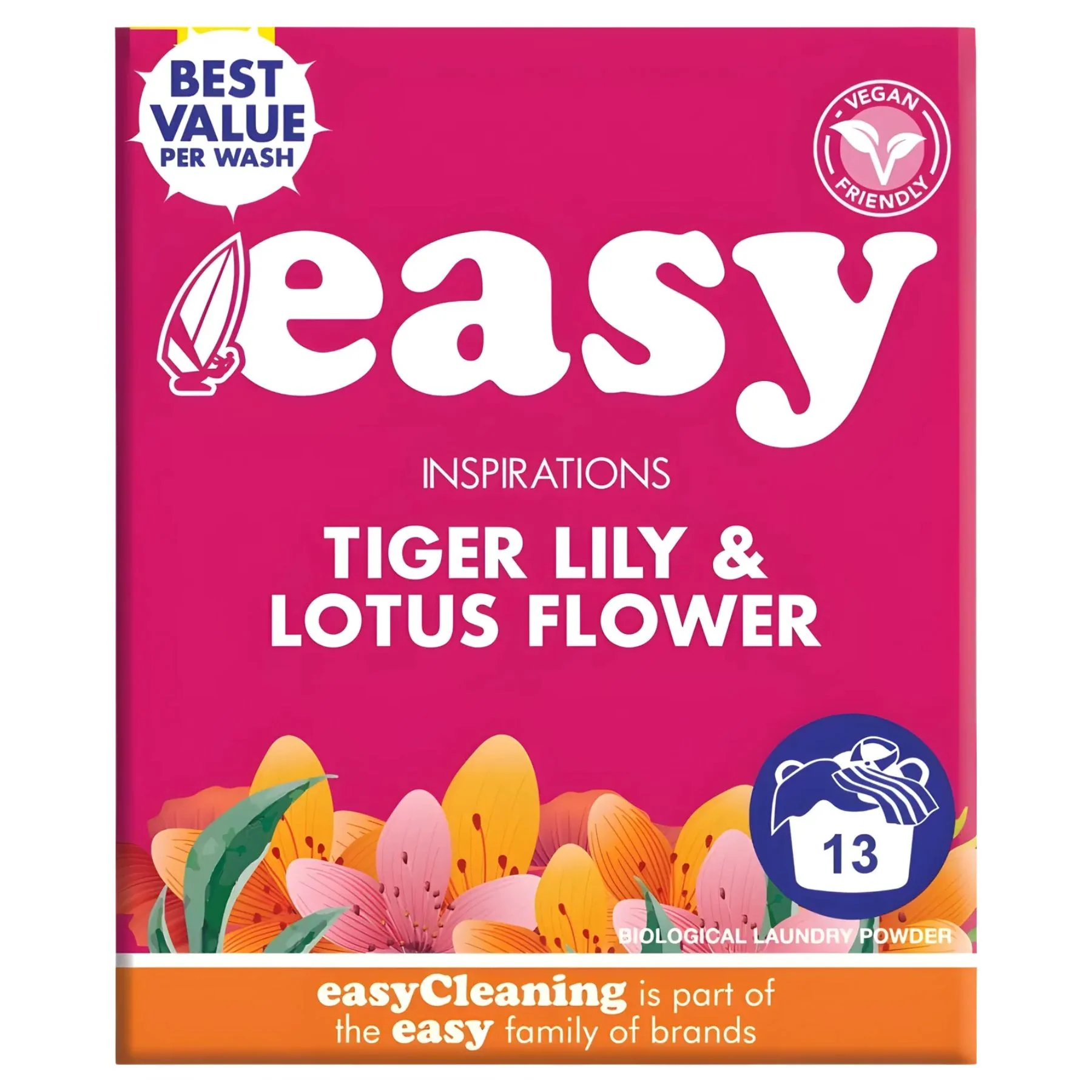 Easy - Inspirations Bio Powder (Tiger Lily & Lotus Flower) 13 Washes - 884g