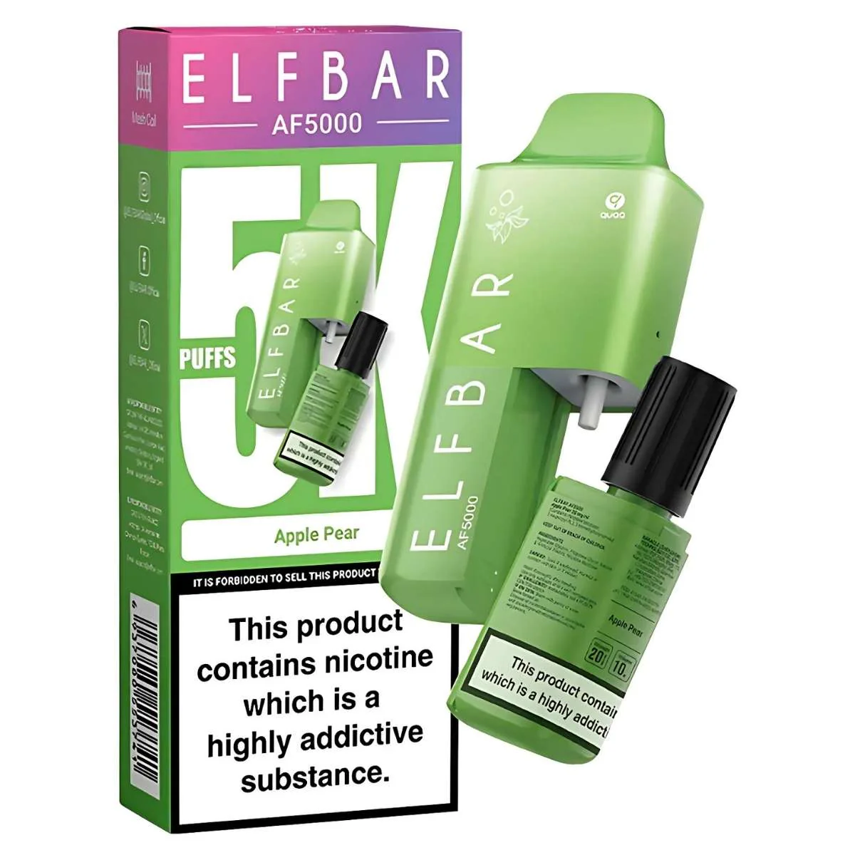 ELFBAR - AF5000 Apple Pear Prefilled Vape Kit - 20mg