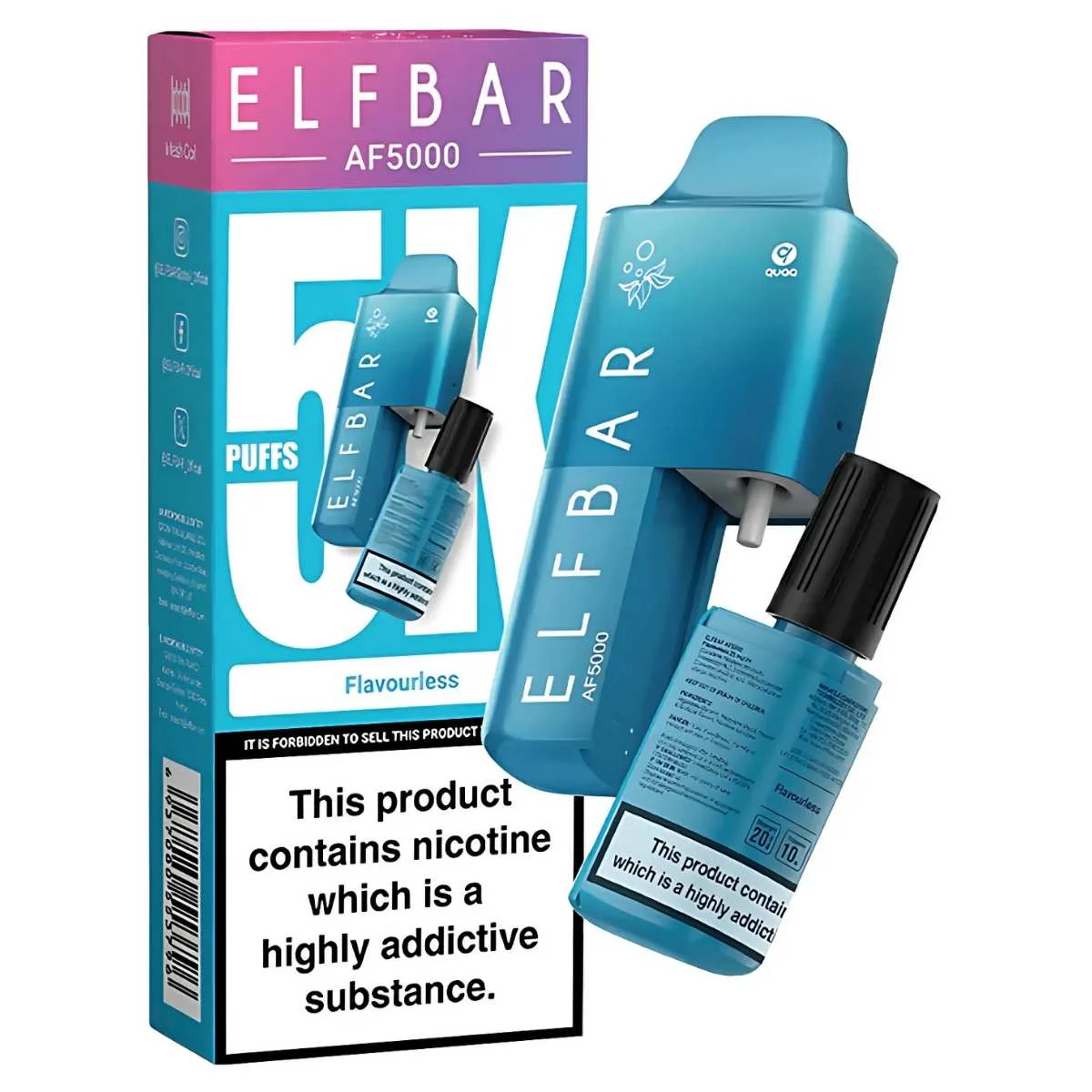 ELFBAR - AF5000 Flavourless Prefilled Vape Kit - 20mg