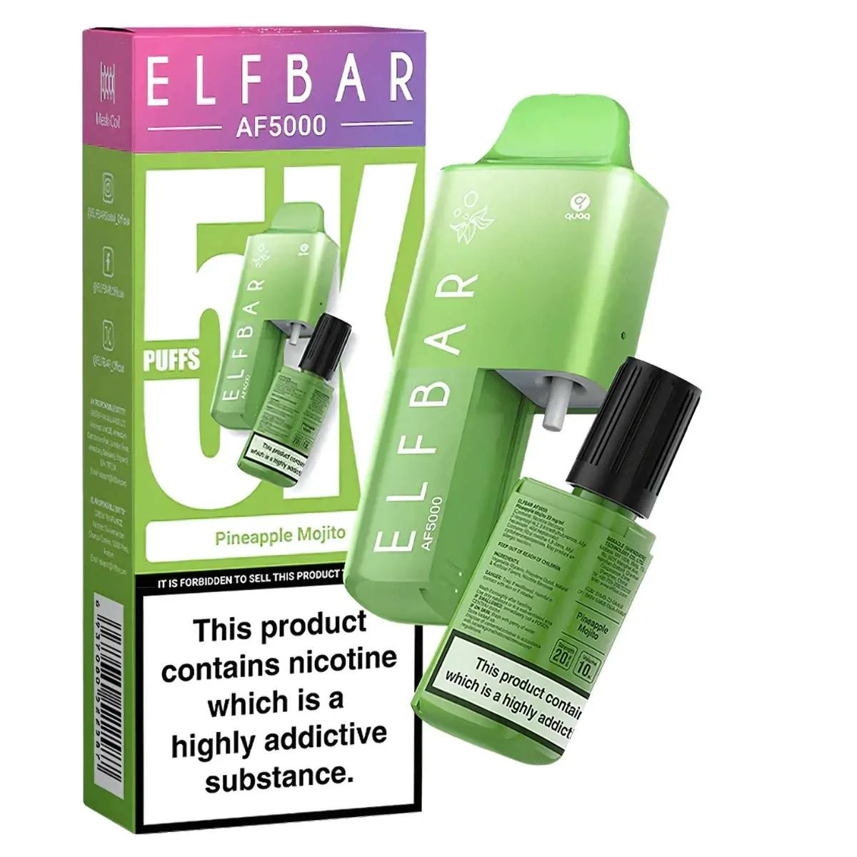 ELFBAR - AF5000 Pineapple Mojito Prefilled Vape Kit - 20mg