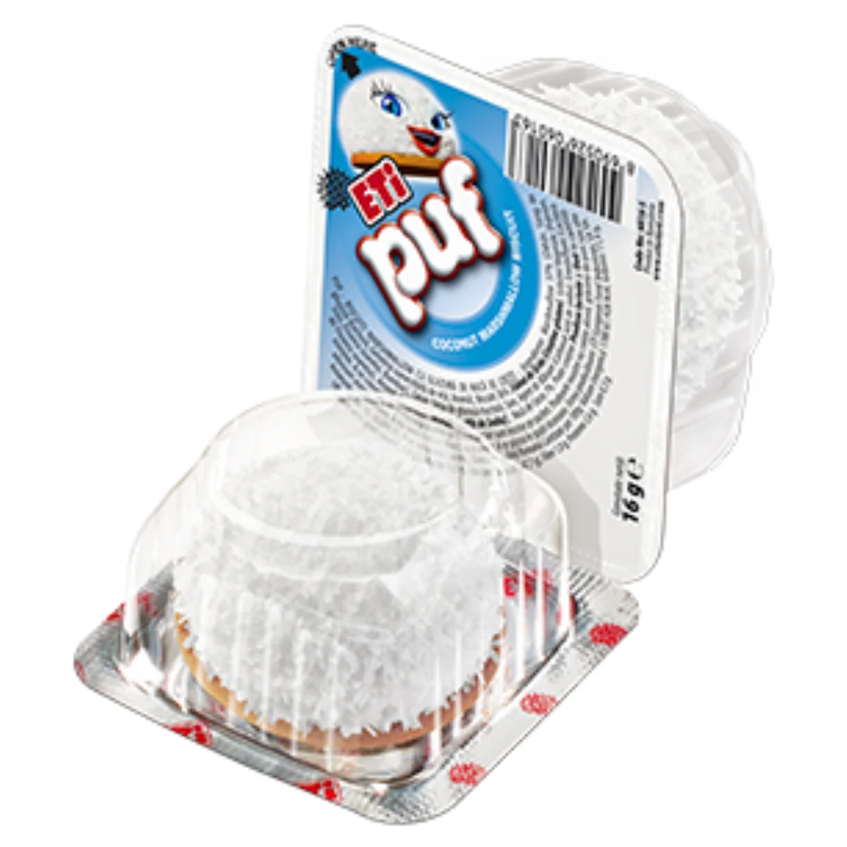 Eti Puf - Coconut Marshmallow Biscuit Snack - 1 x 16g