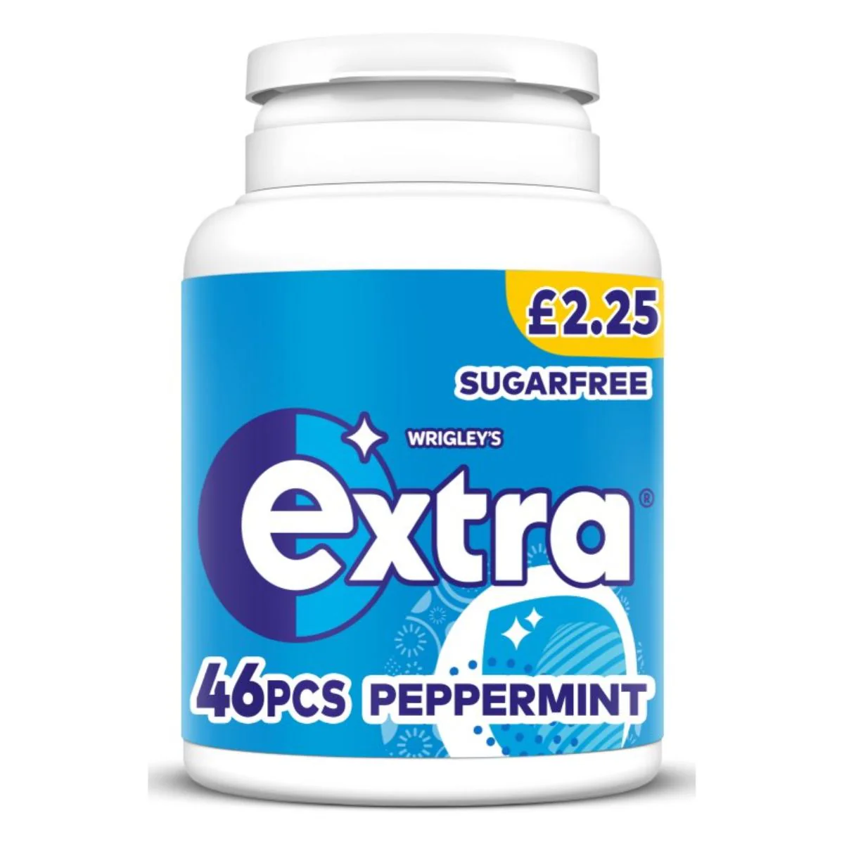 Extra - Peppermint Sugarfree Chewing Gum Bottle - 46pcs