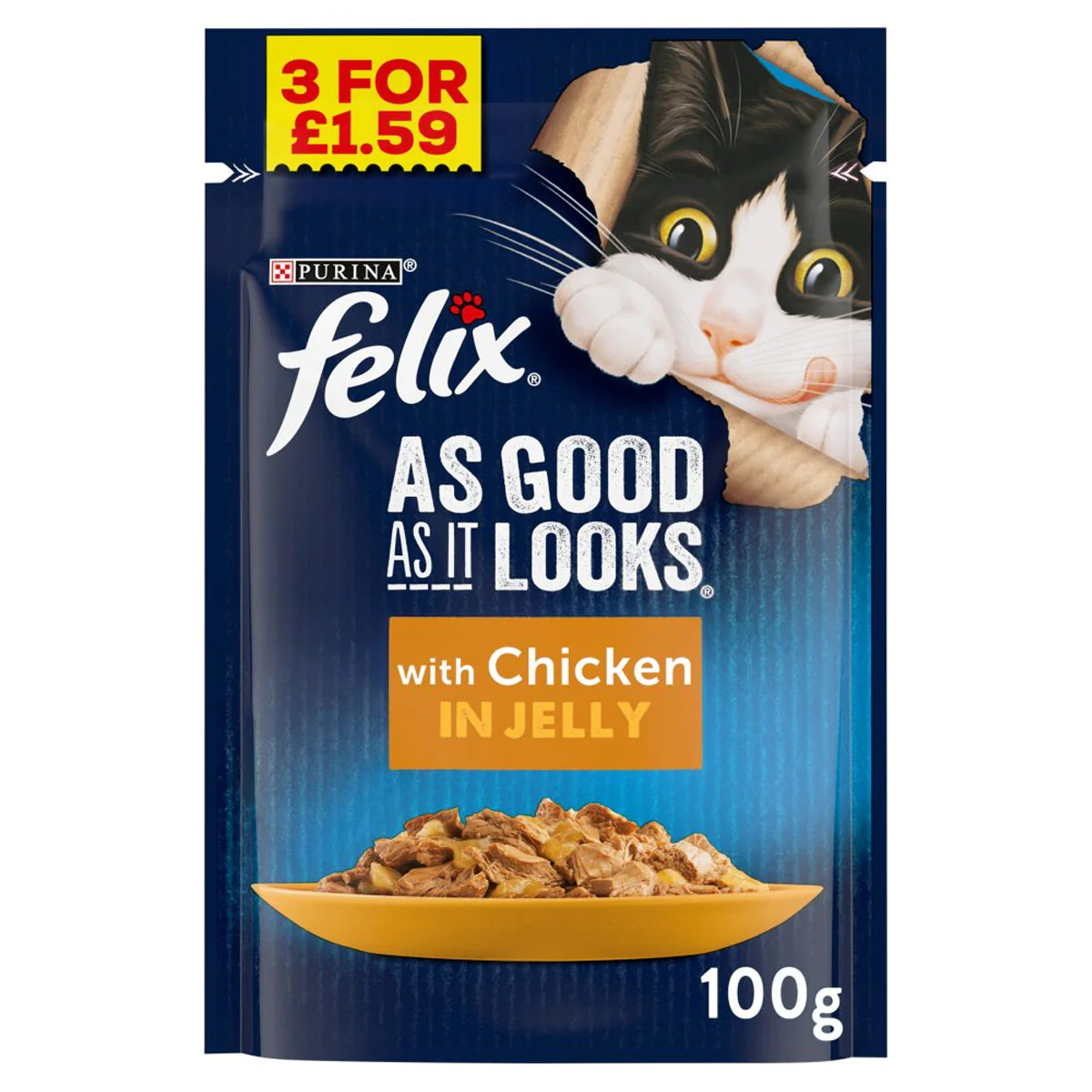 Felix - As Good As It Looks with Chicken in Jelly - 100g