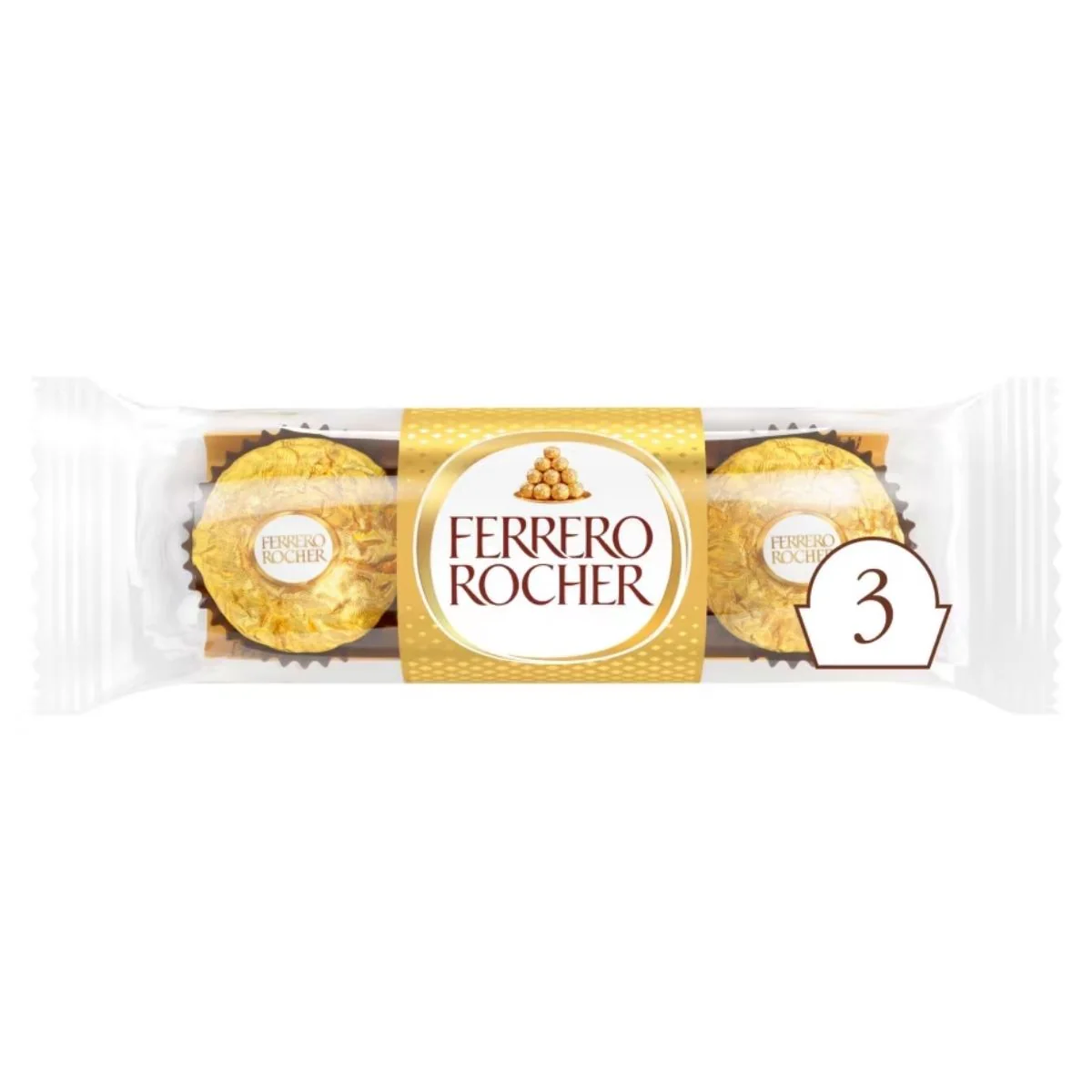 Ferrero Rocher - Milk Chocolate Hazelnut Pralines Treat Pack 3 Pieces - 37.5g