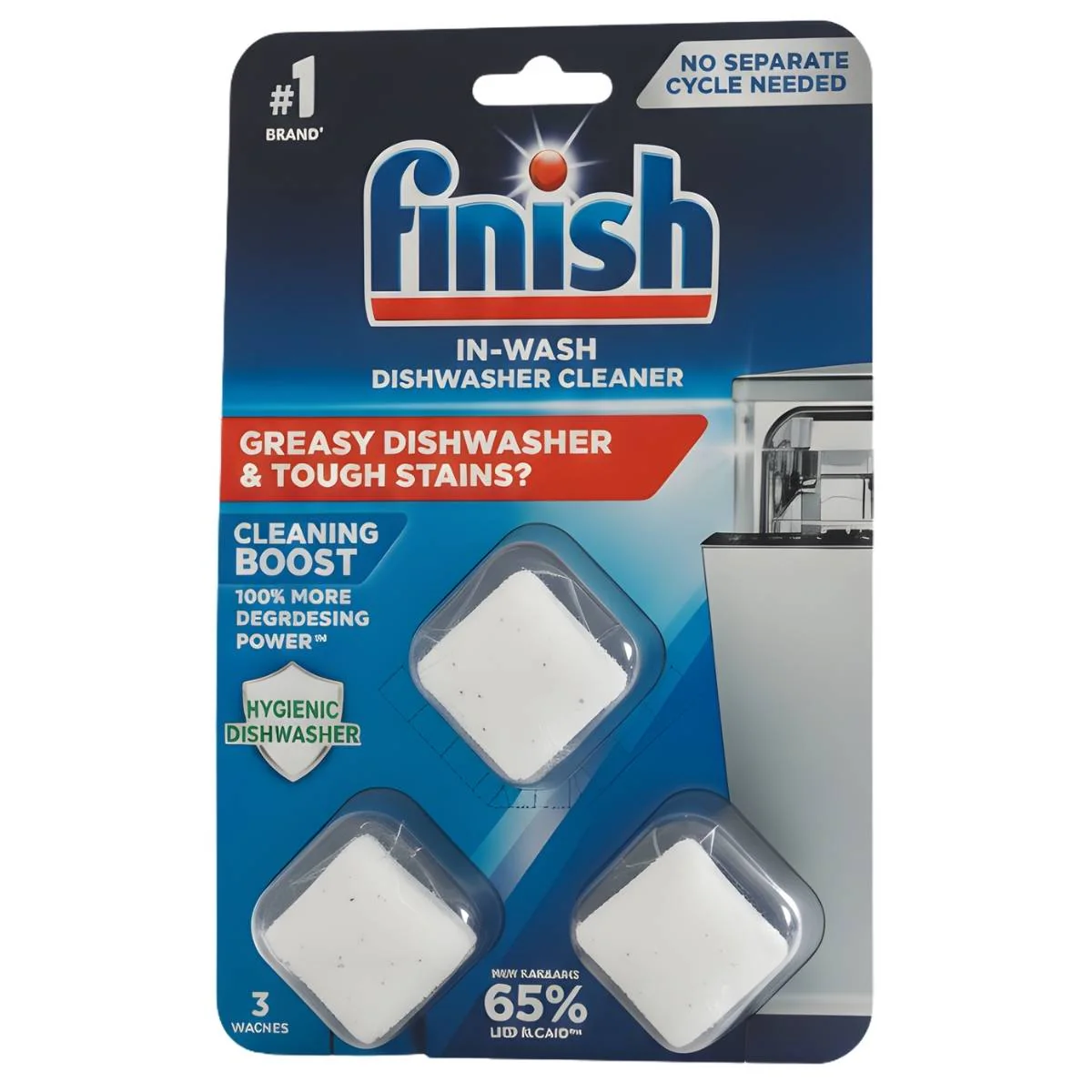 Finish - In Wash Dishwasher Cleaner Pouch - 3 Pack
