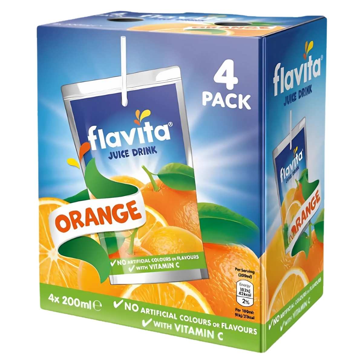 Flavita - Orange Juice - 4 x 200ml