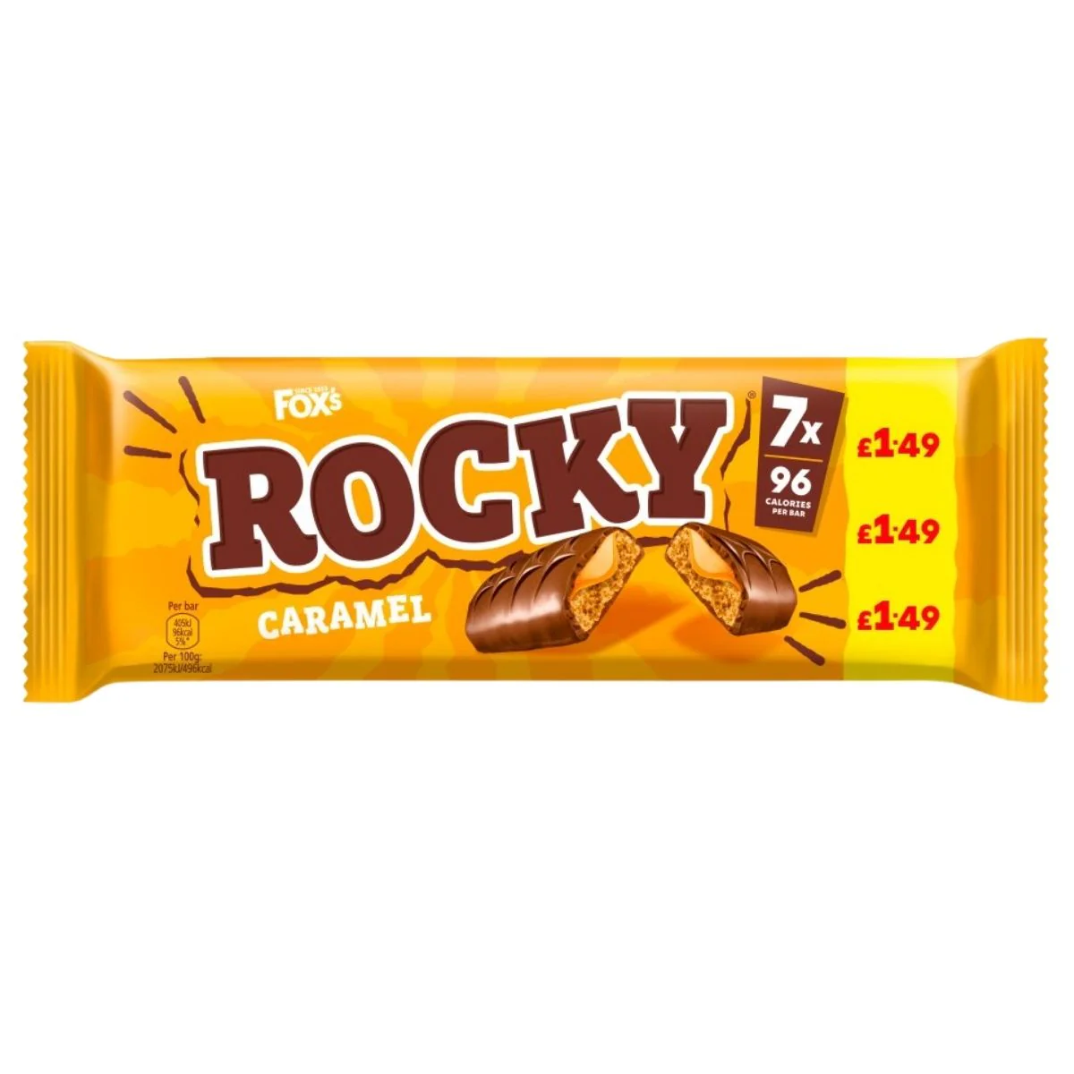 Fox's - Rocky Caramel Bars Multipack - 7 x 19.5g