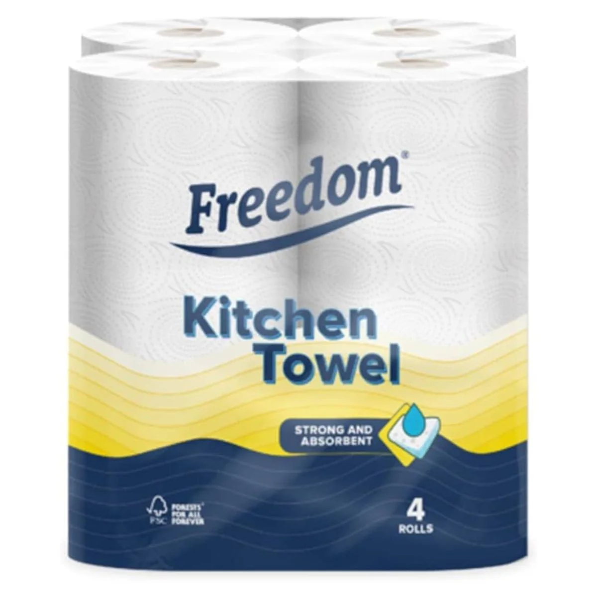 Freedom - Super Absorbent Kitchen Roll Towel - 4pcs