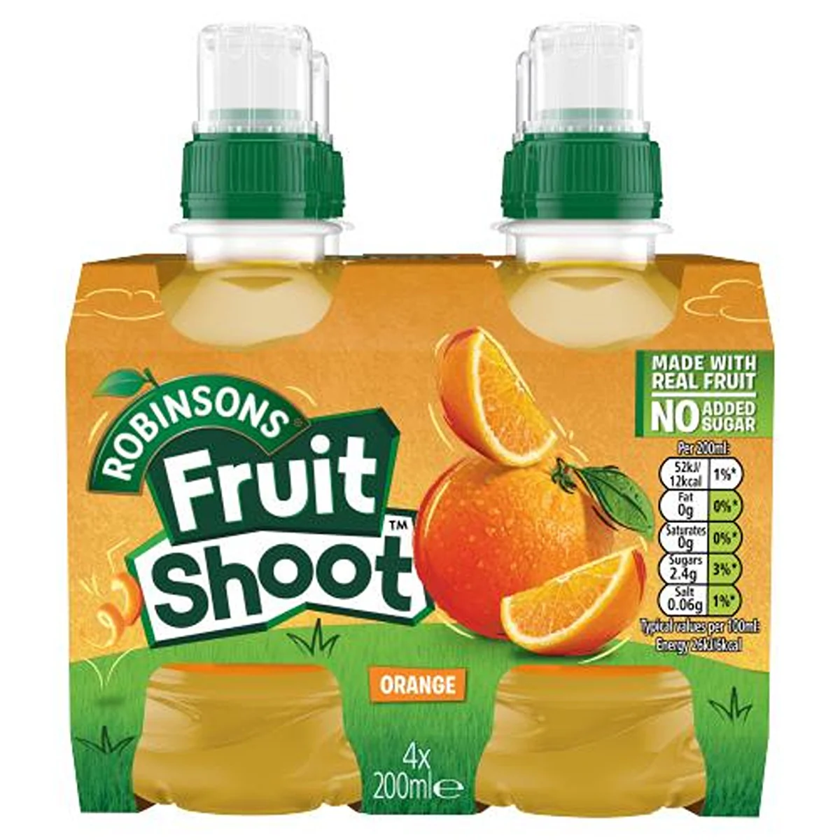 Robinsons - Fruit Shoot Orange Juice Drink - 4 x 200ml