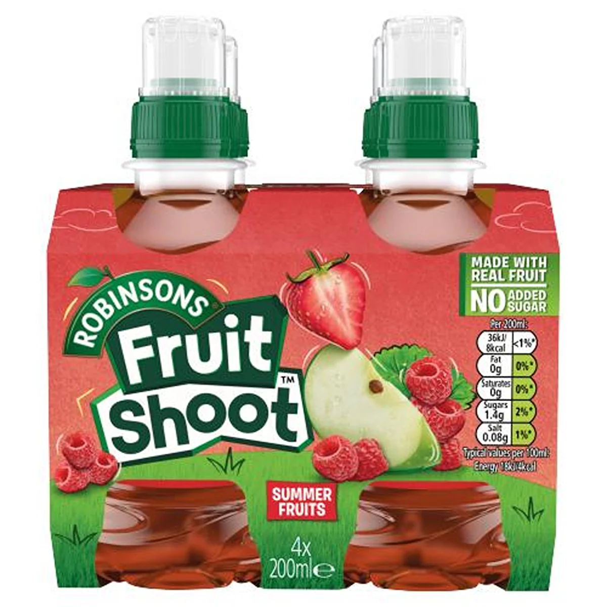 Robinsons - Fruit Shoot Summer Fruits Kids Juice Drink - 4 x 200ml