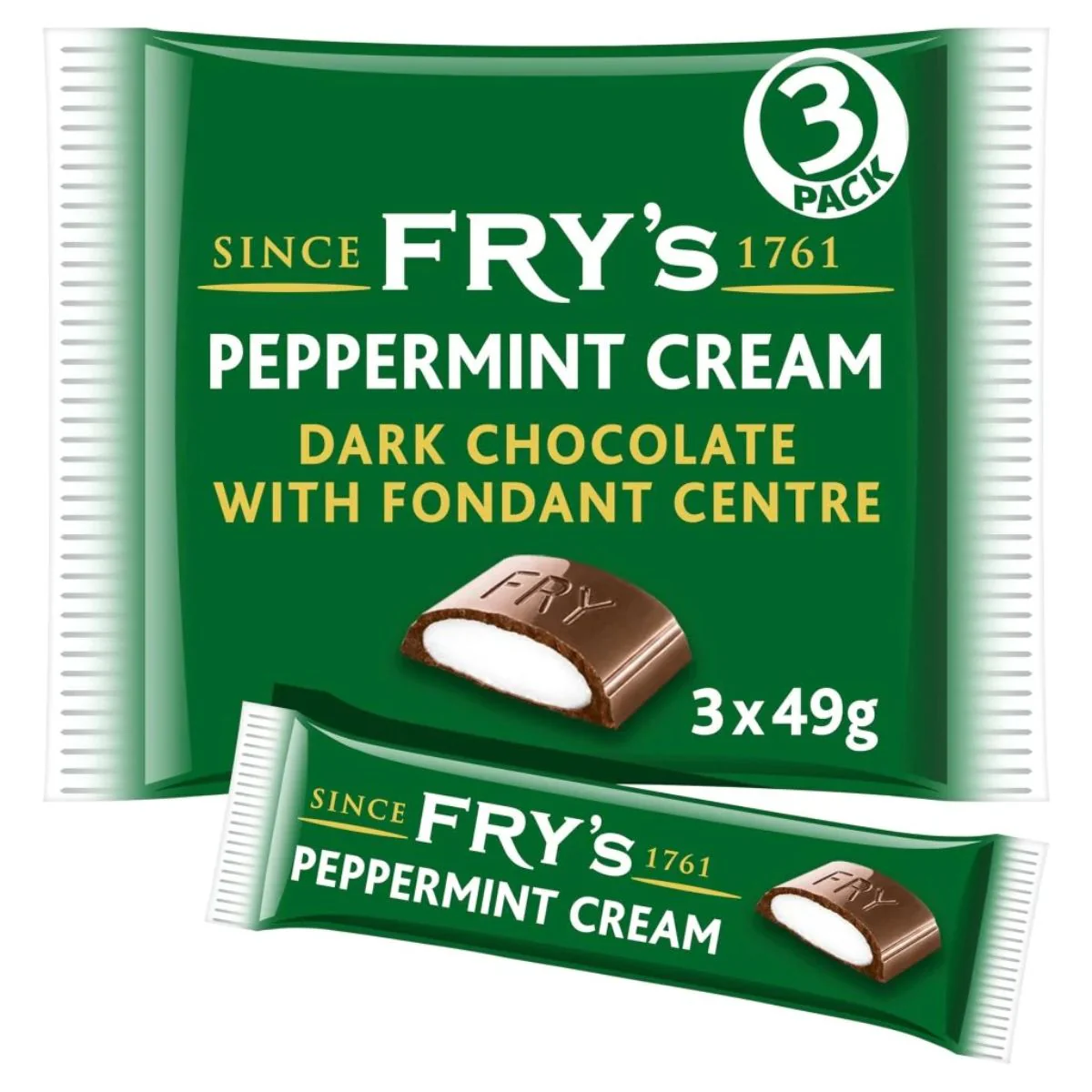 Frys - The Kings Coronation Peppermint Cream - 3x49g