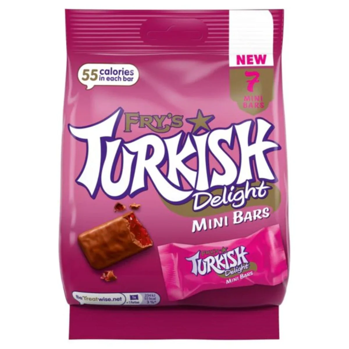 Fry's - Turkish Delight Mini Bars (7 Pack) - 105g