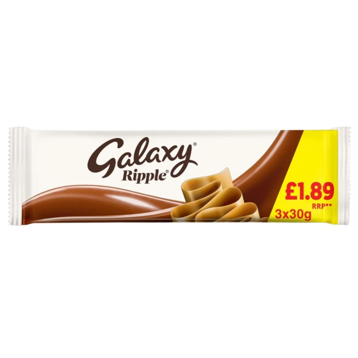 Galaxy - Ripple Milk Chocolate Bar - 3 x 30g