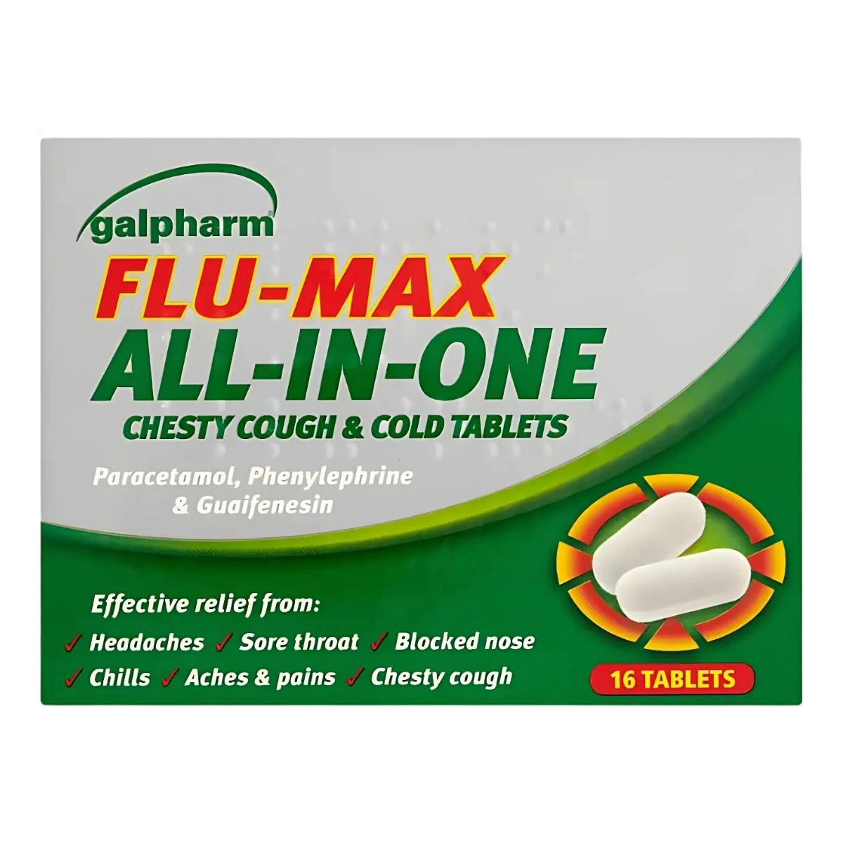 Galpharm - Flu-Max All-In-One - 16 Tablets
