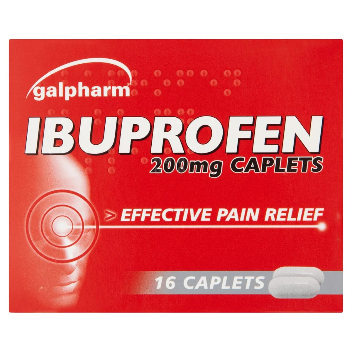Galpharm - Ibuprofen 200mg Caplets - 16 Caplets