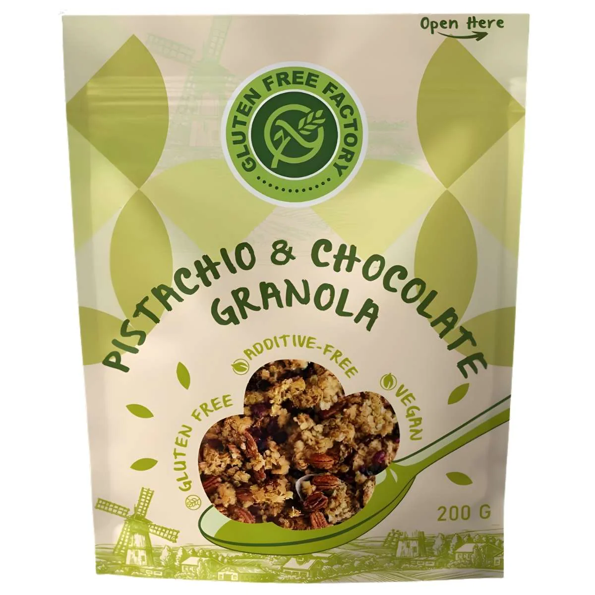 Gluten Free Factory - Pistachio & Chocolate Granola - 200g