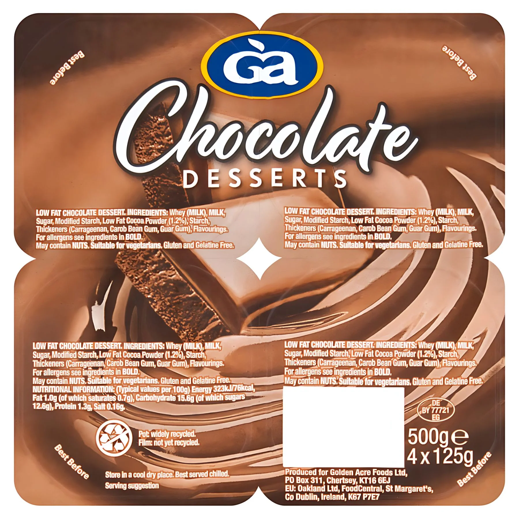 Golden Acre - Chocolate Desserts - 4x125g