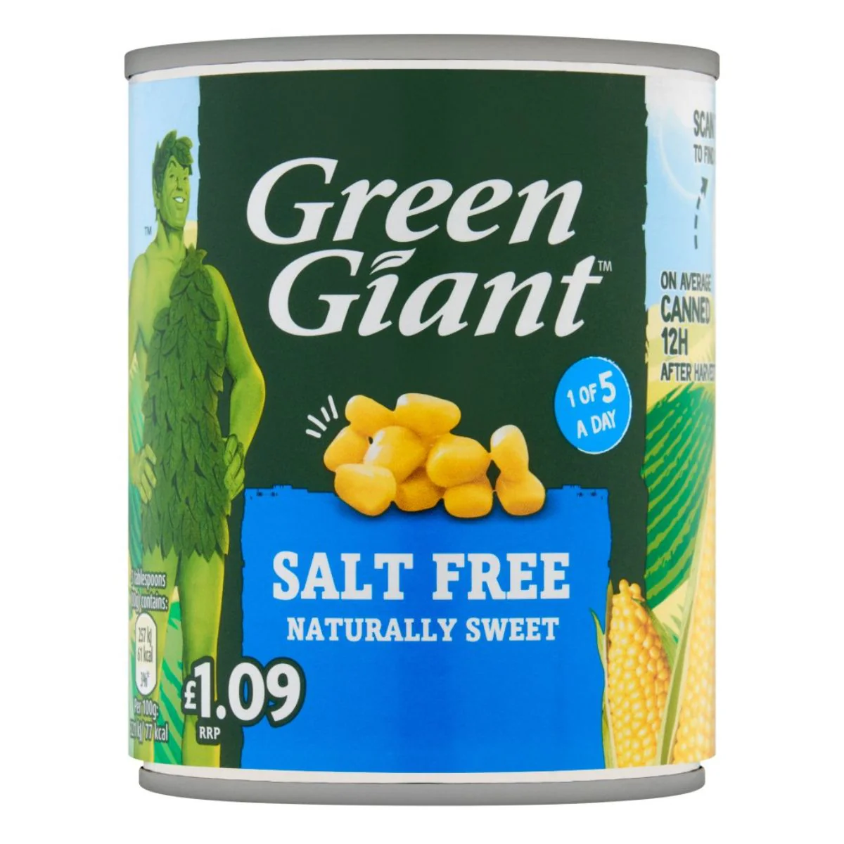 Green Giant - Salt Free Naturally Sweet Corn - 198g