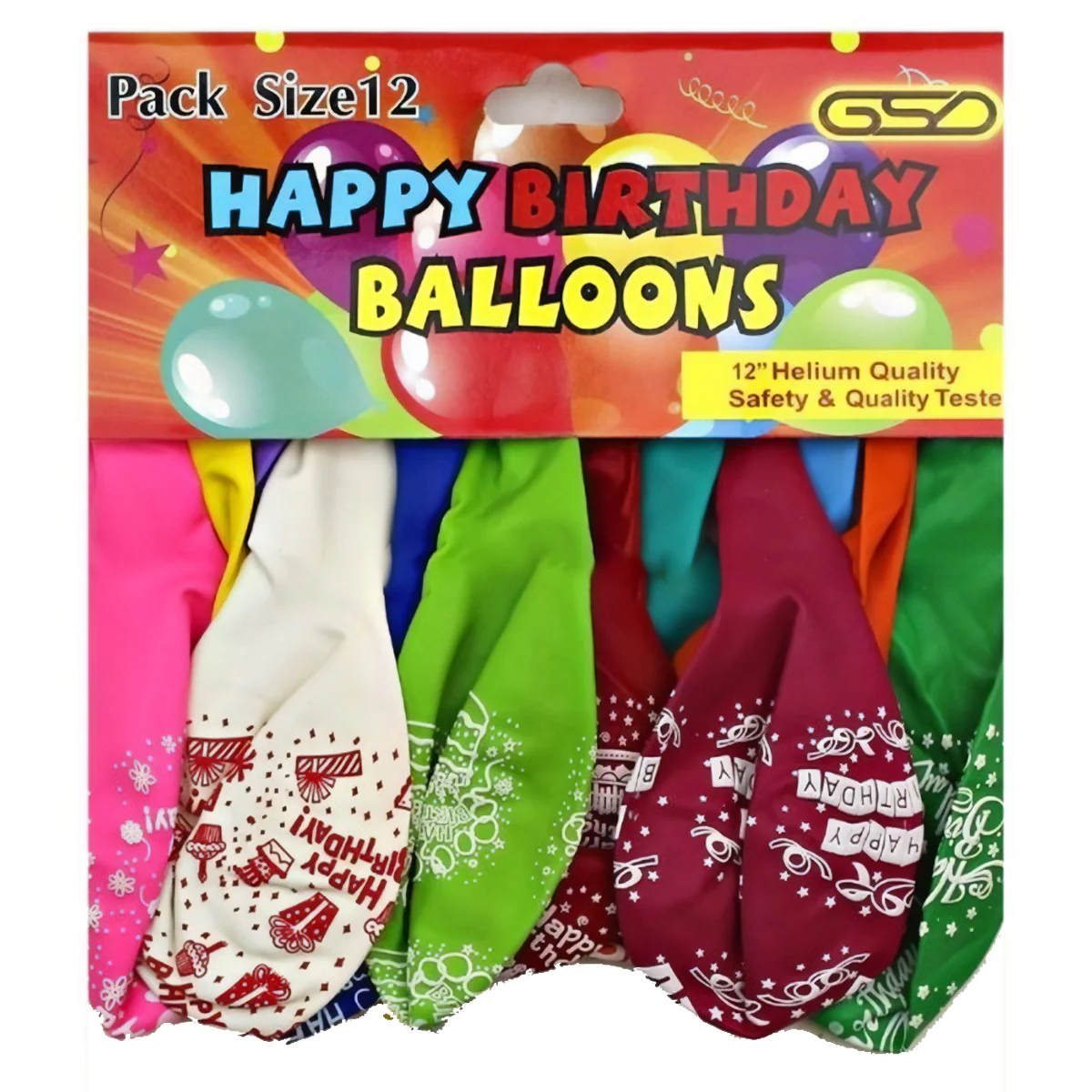 GSD - Birthday Balloons - 12pcs