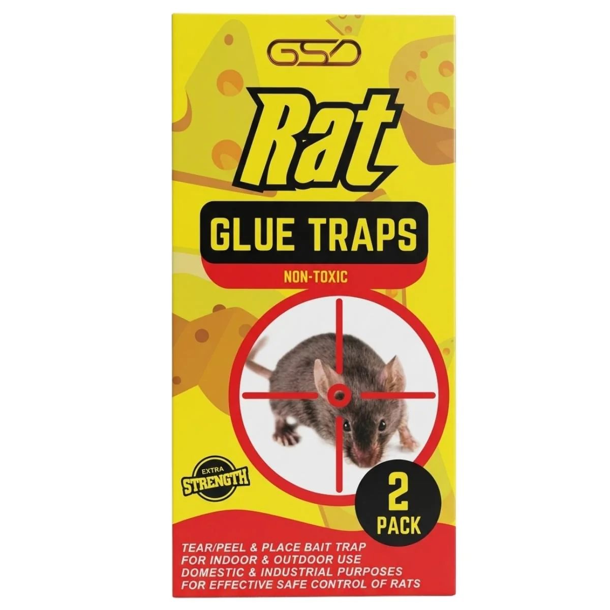 GSD - Non Toxic Rat Glue Traps - 2 Pack